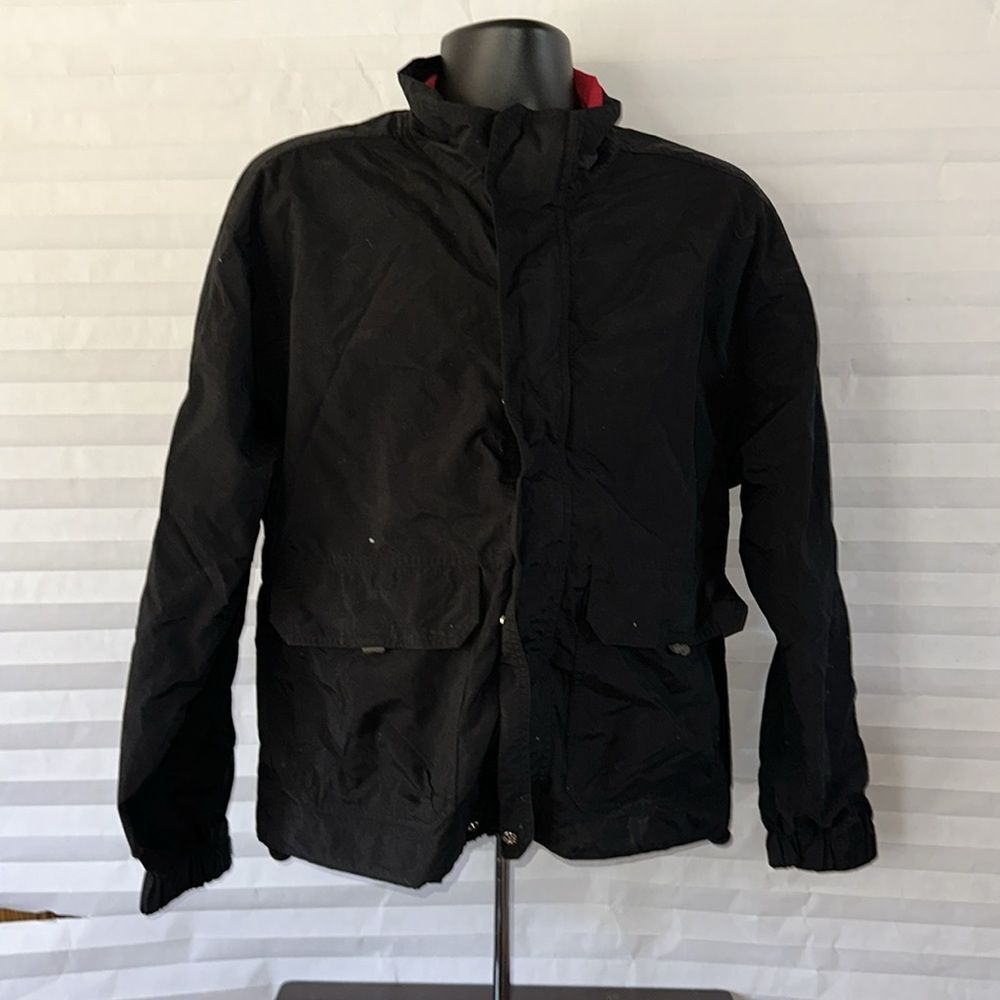 Gear Men’s Black Red Windbreaker Jacket Size Small Lightweight Zip Up